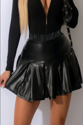 Pleated PU Skirt JNK USA