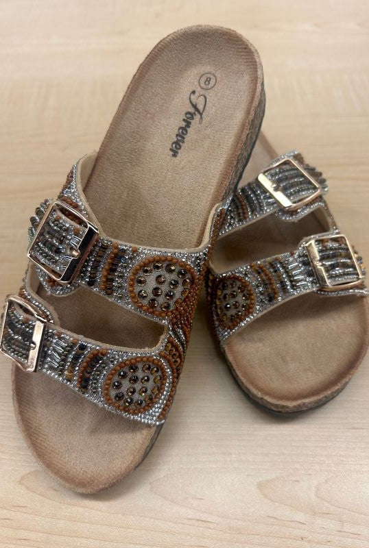 Decorated Birkenstock Slide FOREVER LINK INTL INC