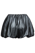 PU Leather Bubble Mini Skirt K TOO