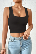 Square Tank Lined Crop Top LETS GO APPAREL