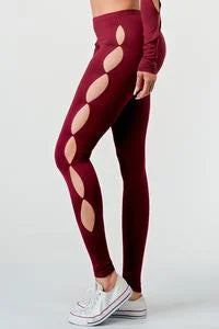 Shape Black Snatched Rib Cut Out Side Leggings DAISY