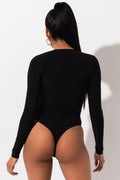 Deep V-Neck Long Sleeve Bodysuit LETS GO APPAREL