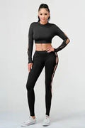 Shape Black Snatched Rib Cut Out Side Leggings DAISY