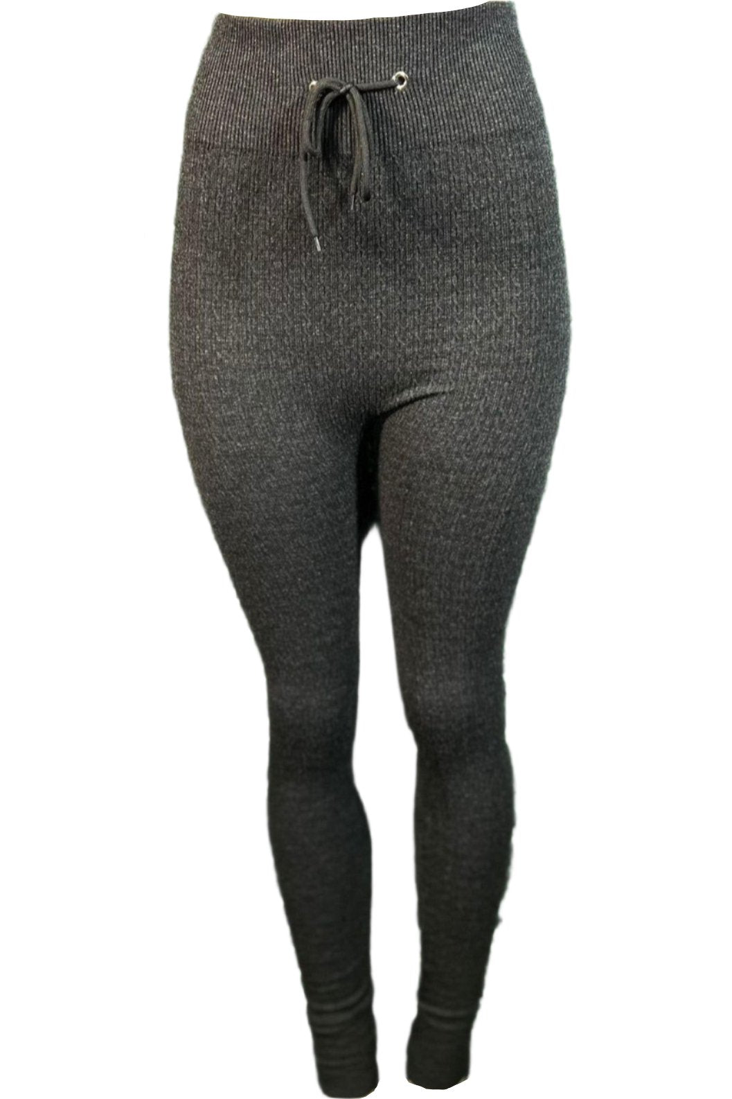 High Rise Tie-Up Knit Leggings EHL IMPORTS