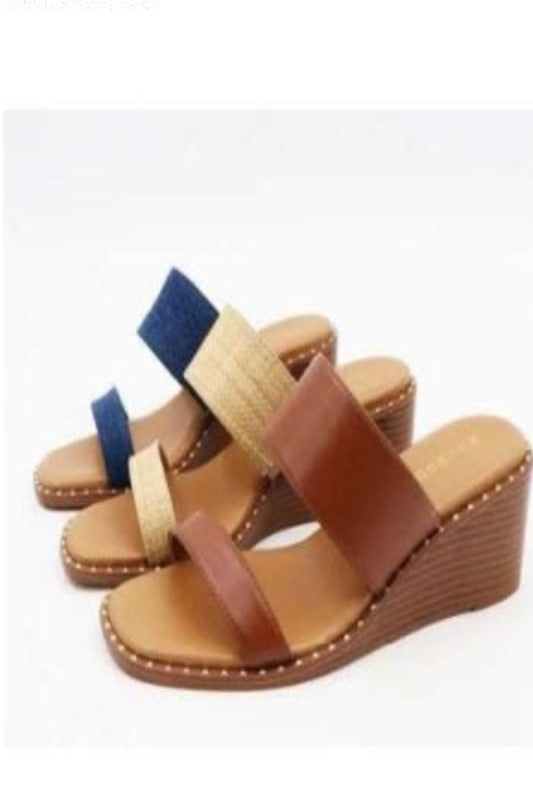 Double Band W/ Studded Welt Sandal J.P ORIGINALS