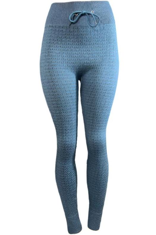 High Rise Tie-Up Knit Leggings EHL IMPORTS