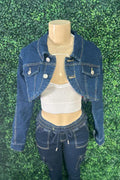 Bolero Denim Jacket - Dark Denim AWESOME CONCEPT INC