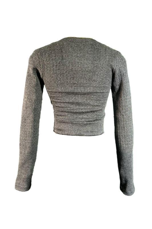 Long Sleeve V-Neck Sweater Top EHL IMPORTS