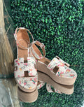 Open Toe Espadrille Wedge Sandal J.P ORIGINALS