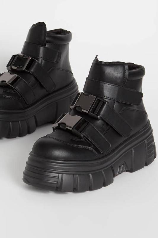 High Top Buckle Velcro Sneaker 1 BEST DEAL 4 LESS