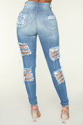 High Rise Largo Spot Destroyed Skinny Jean OLD APHRODITE