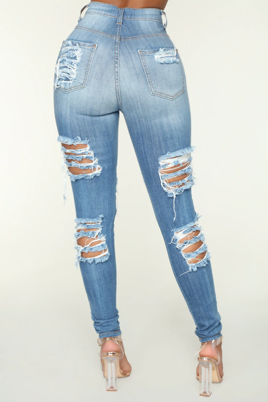 High Rise Largo Spot Destroyed Skinny Jean OLD APHRODITE