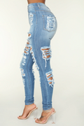 High Rise Largo Spot Destroyed Skinny Jean OLD APHRODITE