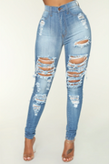 High Rise Largo Spot Destroyed Skinny Jean OLD APHRODITE